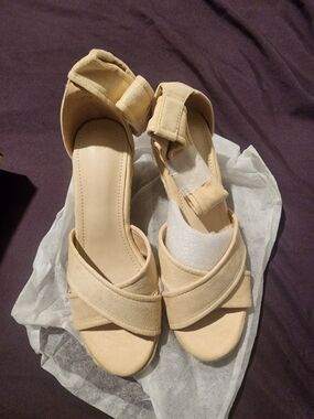 Beige Women's Ankle-Strap Sandals